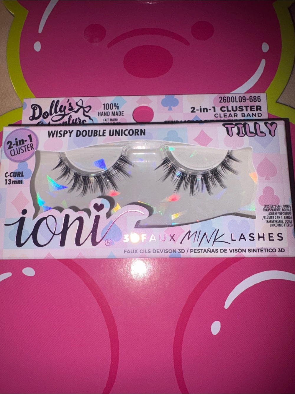 Ioni 3D Faux Mink Wispy Double Unicorn Lashes - Black brand new